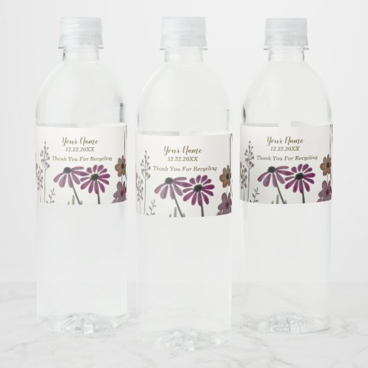 パーティーカラフルガーデン花蝶ゴールデン ペットボトルラベル (ボトル)