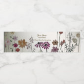 パーティーカラフルガーデン花蝶ゴールデン ペットボトルラベル (シングルラベル)