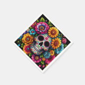 パーティーカラフルスカルナプキン！ スタンダードカクテルナプキン (角)