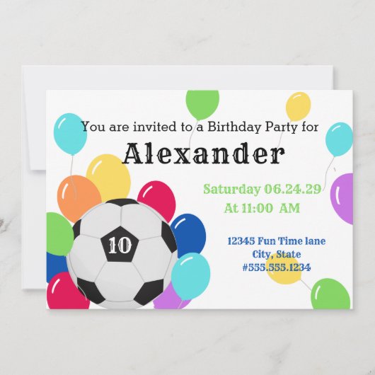 パーティーカラフルバルーンサッカーボールスポーツ誕生日 (正面)