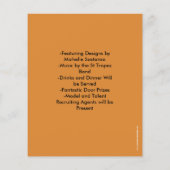 パーティーカラフルフライヤー、ウィング・スピーカー付き歌手 チラシ (裏面)