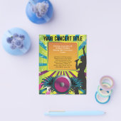 パーティーカラフルフライヤー、ウィング・スピーカー付き歌手 チラシ (シングル)