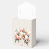 パーティーカラフルホワイトピーチフローラバルーン フェイバーボックス (オープン)