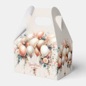 パーティーカラフルホワイトピーチフローラバルーン フェイバーボックス (裏面サイド)