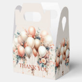 パーティーカラフルホワイトピーチフローラバルーン フェイバーボックス (オープン)
