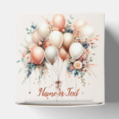 パーティーカラフルホワイトピーチフローラバルーン フェイバーボックス (上部)