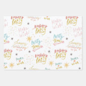 パーティーカラフル子 ラッピングペーパーシート (正面2)