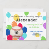 パーティーカラフル球野球スポーツ誕生日 (正面)