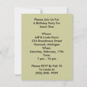 パーティーカラフル·ドラカスタマイズゴン~これらの招待状 招待状 (裏面)