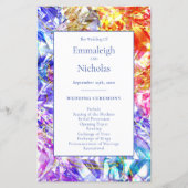 パーティーカラークリスタルジェムストーン結婚式 プログラム (正面)