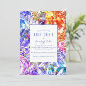 パーティーカラーダイヤモンド結晶ブライダルシャワー 招待状 (スタンド正面)