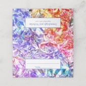 パーティーカラーダイヤモンド結晶結婚宝石 プレイスカード (外部開封)