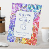 パーティーカラーダイヤモンド結晶結婚宝石 台座サイン (インサイチュ)