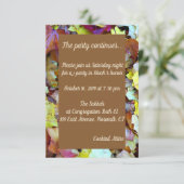 パーティーカード紅葉（ユダヤ教の）バル・ミツバー 招待状 (スタンド正面)