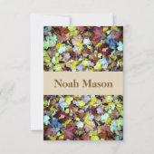 パーティーカード紅葉（ユダヤ教の）バル・ミツバー 招待状 (裏面)