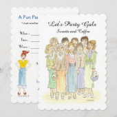 パーティーガル招待状 招待状 (正面/裏面)