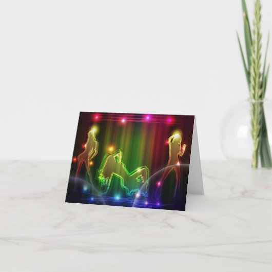 パーティーガールズモダントレンディーネオンライト カード (正面)