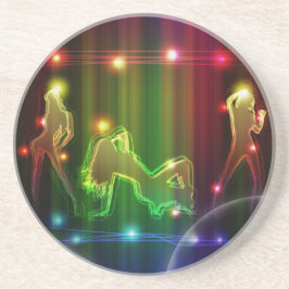 パーティーガールズモダントレンディーネオンライト コースター