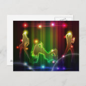 パーティーガールズモダントレンディーネオンライト ポストカード (正面/裏面)