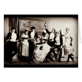 パーティーガールズヴィンテージシーングリーティングカード (正面横)