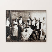 パーティーガールズヴィンテージプリント ジグソーパズル (横)