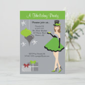 パーティーガールホかわいらしリデーパーティ招待状 招待状 (スタンド正面)