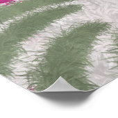 パーティーガール踊りピンクファッションイラストレーション ポスター (角)