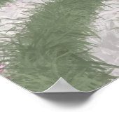 パーティーガール踊りピンクファッションイラストレーション ポスター (角)