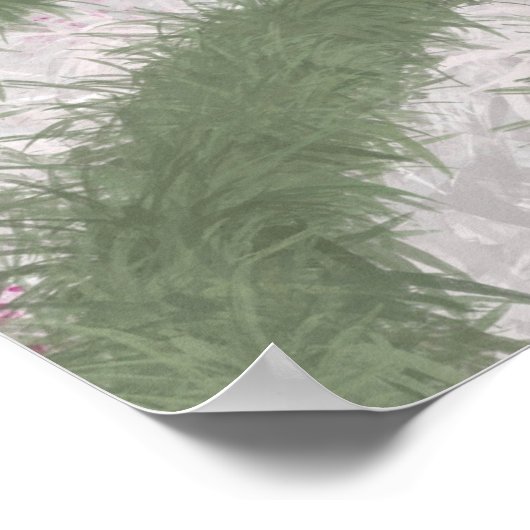 パーティーガール踊りピンクファッションイラストレーション ポスター (角)