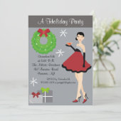 パーティーガール ホリデーパーティー招待状 招待状 (スタンド正面)