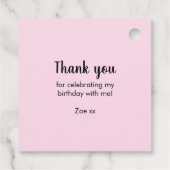 パーティーキツネ感謝していメッセージカード フェイバータグ (裏面)