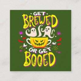 パーティーギフトの面白いハロウィーンコーヒー中毒者 スクエア名刺