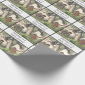 パーティーギフトラッピングモンキーチンパンジーヴィンテージ ラッピングペーパー (角)