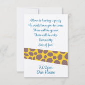 パーティーギリャフ 招待状 (裏面)