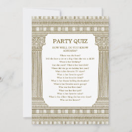 パーティークイズトガ誕生日と寺柱 招待状