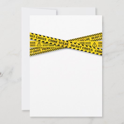 パーティークイズ警察パーティーと現場テープ 招待状 (裏面)