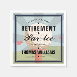 パーティークラシックゴルフ退職者 スタンダードカクテルナプキン