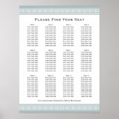 パーティークラシック着座計画12テーブル記号グレー ポスター (正面)