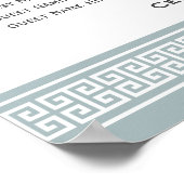 パーティークラシック着座計画12テーブル記号グレー ポスター (角)