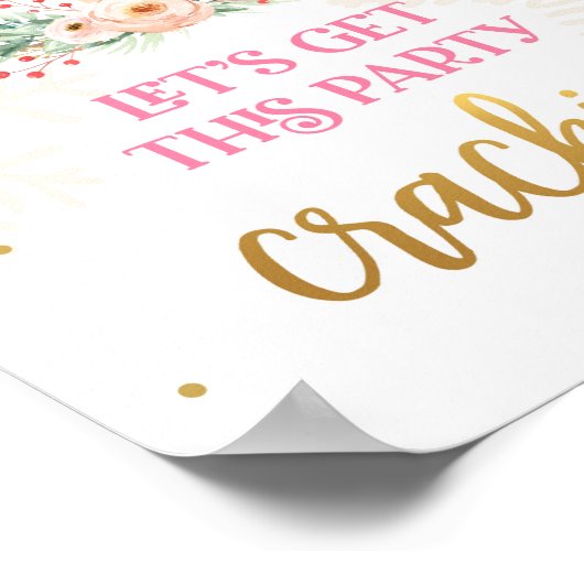 パーティークラッキングのバレリーナ女の子を取得しよう ポスター (角)