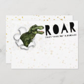 パーティークラッシャー恐竜ありがとうご注意 サンキューカード (正面/裏面)