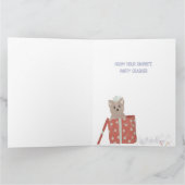 パーティークラッシャー誕生日猫折りグリーティングカード カード (内部)