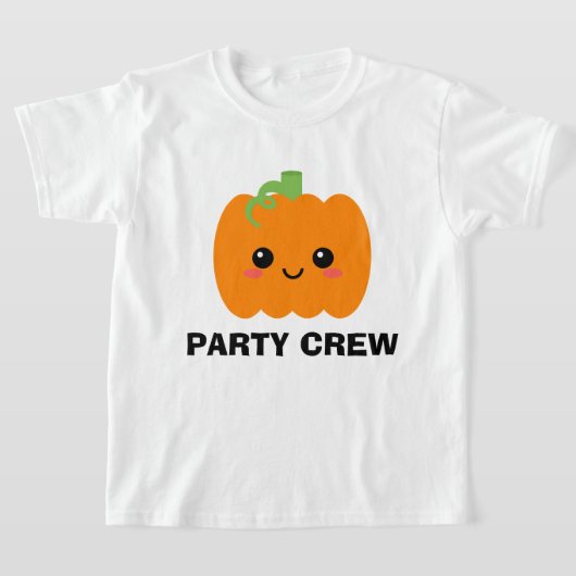 パーティークルーKids Pumpkin Tシャツ、ハロウィーンクルー Tシャツ (レイダウン)