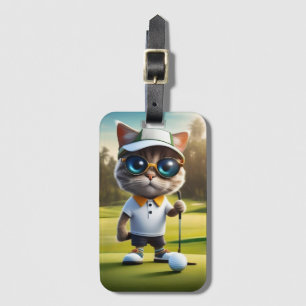 「パーティークールタイム:猫のゴルフスイング!」 ラゲッジタグ