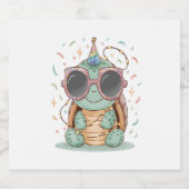 パーティークール亀 スパークリングワインラベル (シングルラベル)