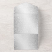 パーティーケーキラベンダーフローラエレガントな結婚式 オールインワン招待状 (外側)