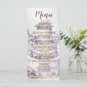 パーティーケーキラベンダーフローラエレガントな結婚式 メニュー (スタンド正面)