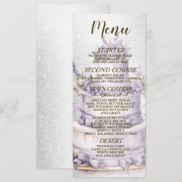 パーティーケーキラベンダーフローラエレガントな結婚式 メニュー