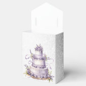 パーティーケーキラベンダーフローラ水彩エレガント フェイバーボックス (オープン)