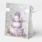 パーティーケーキラベンダーフローラ水彩エレガント フェイバーボックス (裏面サイド)